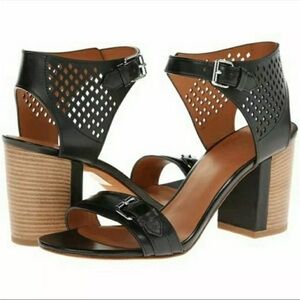 EUC Marc By Marc Jacobs Diamonds Black Leather Heeled Sandals